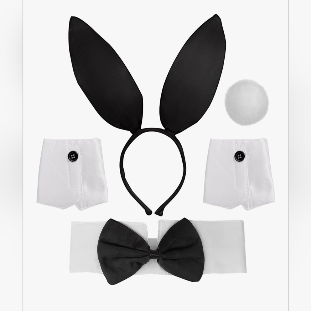 Playboy Bunny Costume Tux Rabbit 5 Pieces *NWOT
